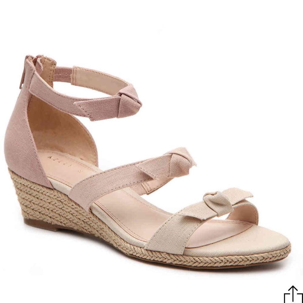 Bows wedge sandals